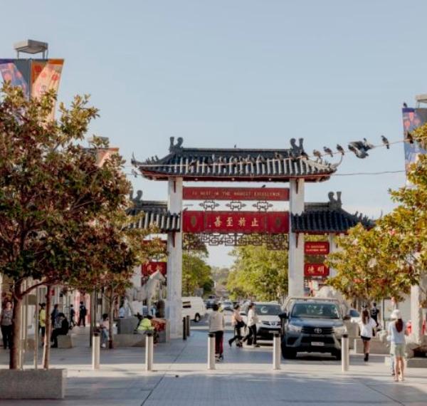 Commercial buildings in Cabramatta, NSW