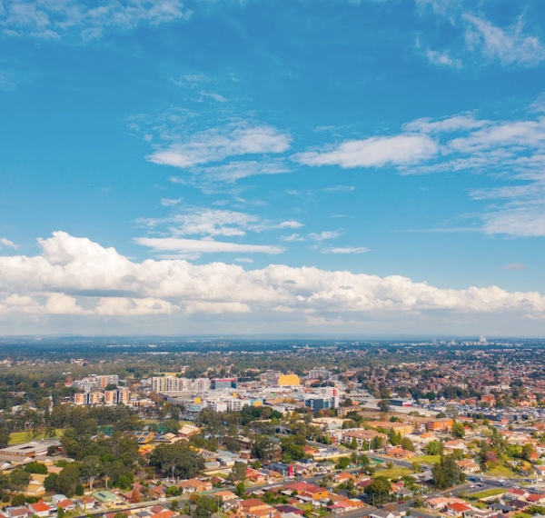 Commercial buildings in Fairfield CBD, NSW